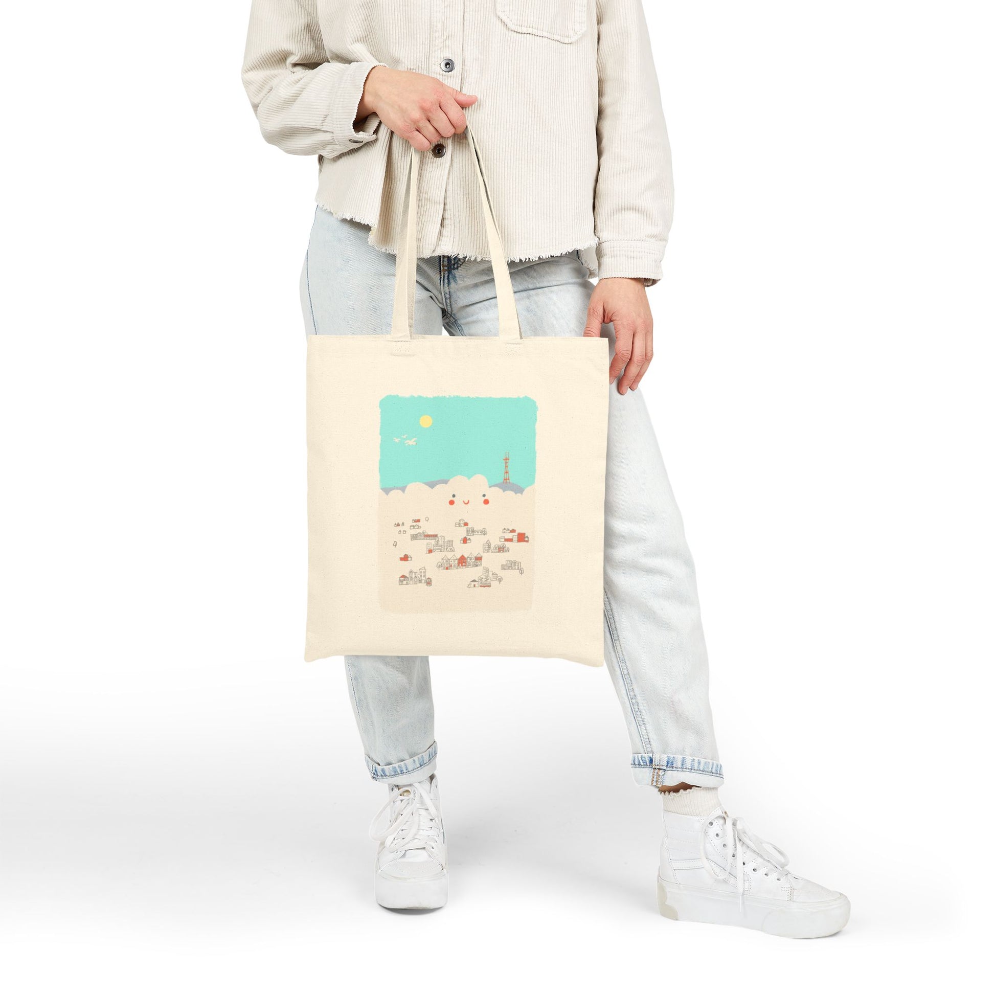 San Francisco Cotton Tote Bag (Karl the Fog)