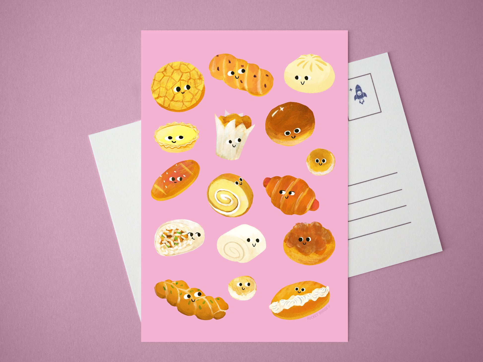 Chinese Baked Goods Mini Print / Postcard