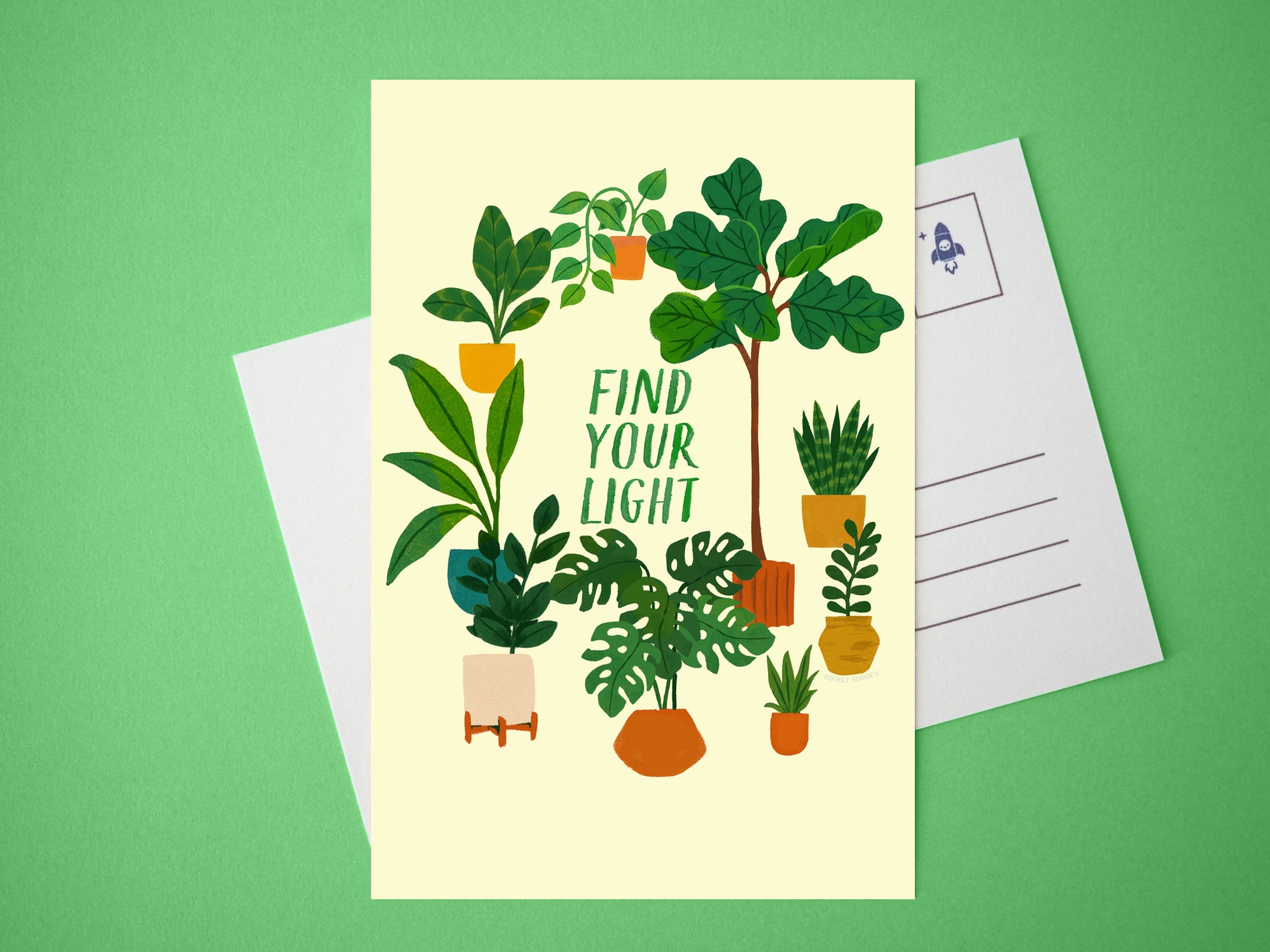 Find Your Light Plants Mini Print / Postcard
