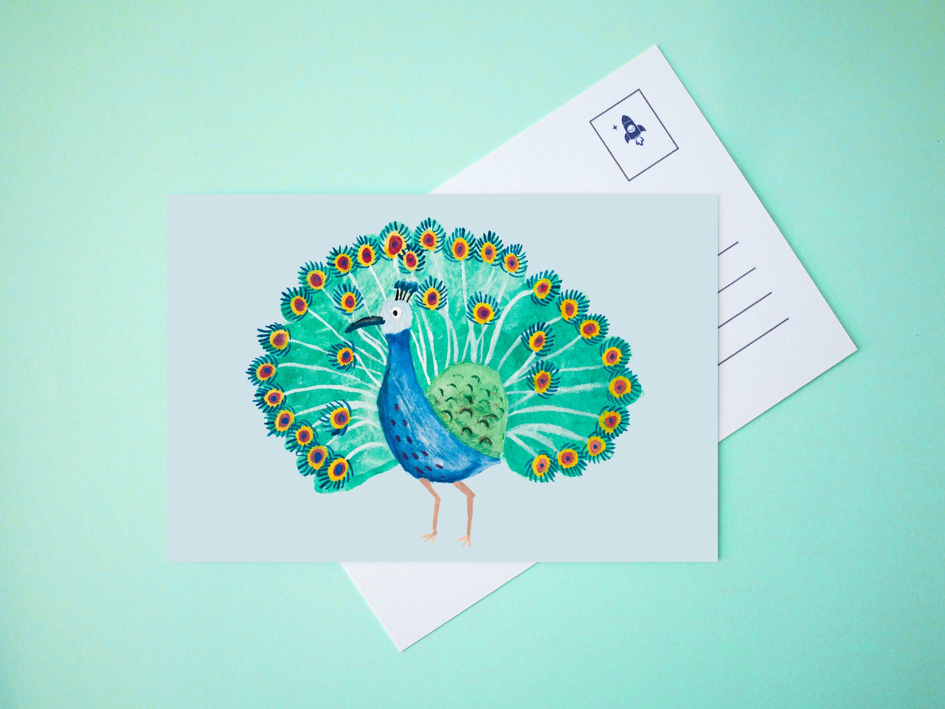 Peacock Mini Print / Postcard