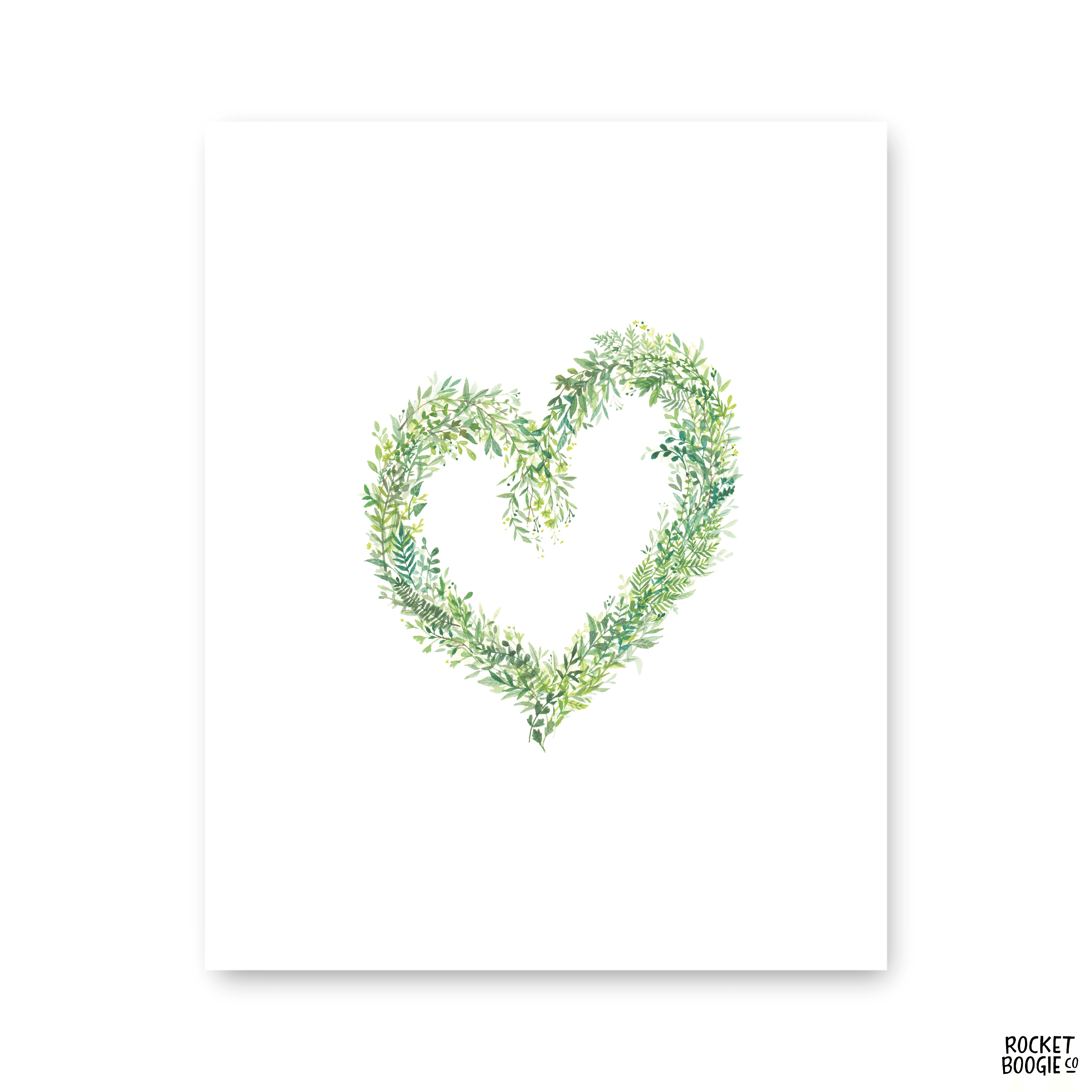 Wreath Heart Print