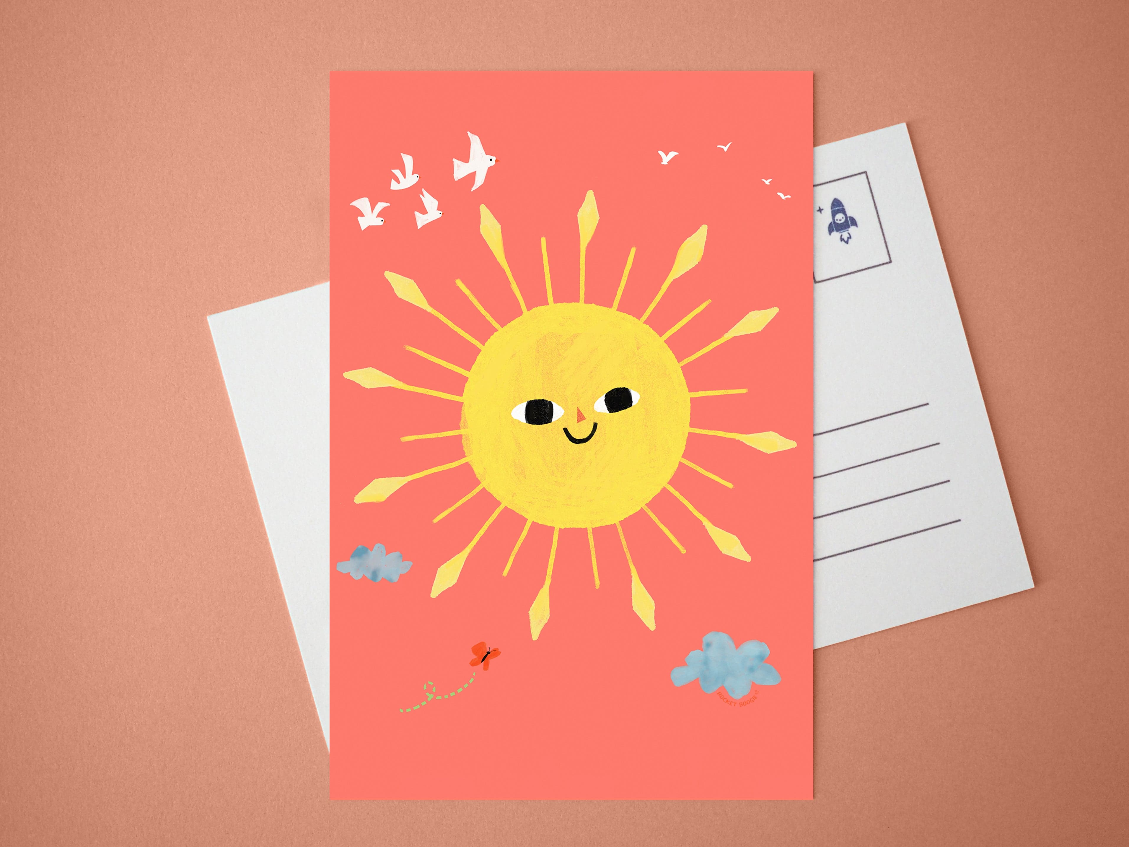 Happy Sun Mini Print / Postcard