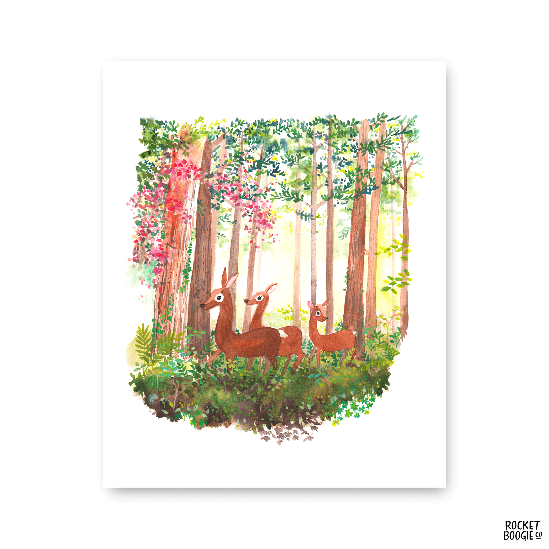 Deer Forest Print