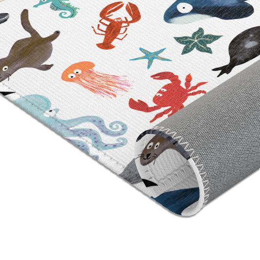 Sea Change: Ocean Animals Area Rug