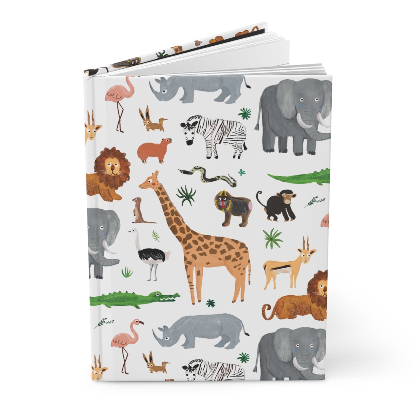 Jungle + Safari Animals Hardcover Journal