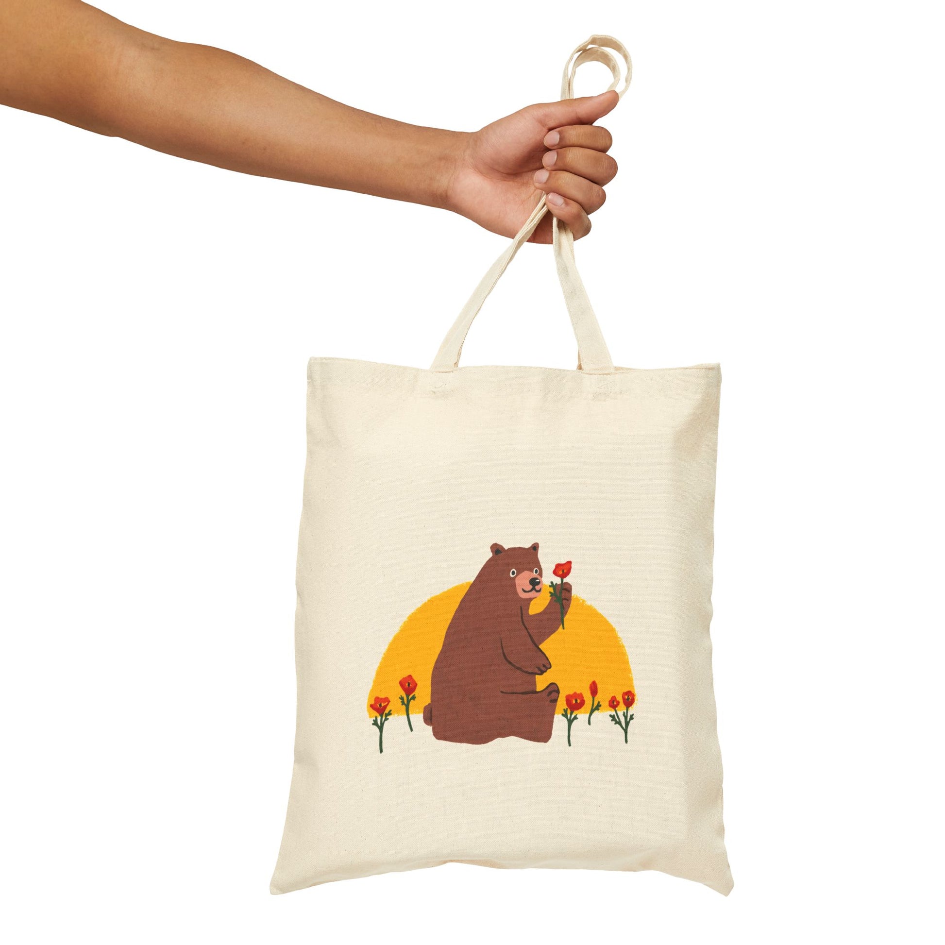 Cali Bear Cotton Tote Bag
