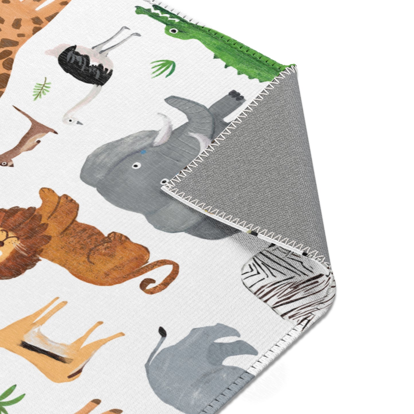 Jungle + Safari Animals Area Rug