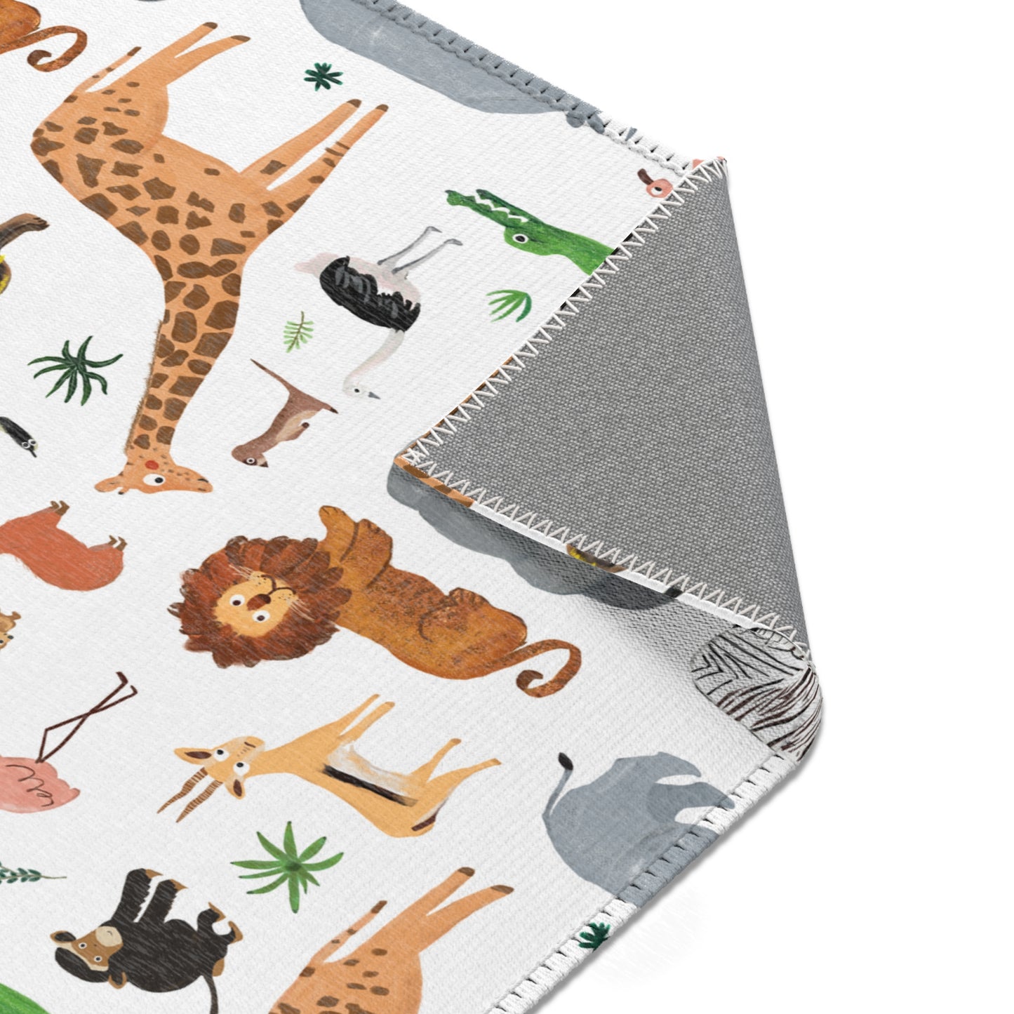 Jungle + Safari Animals Area Rug