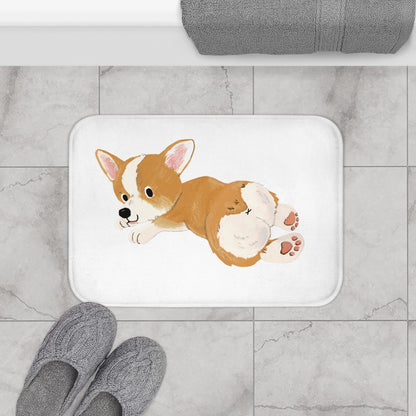 Corgi Peach Butt Bath Mat