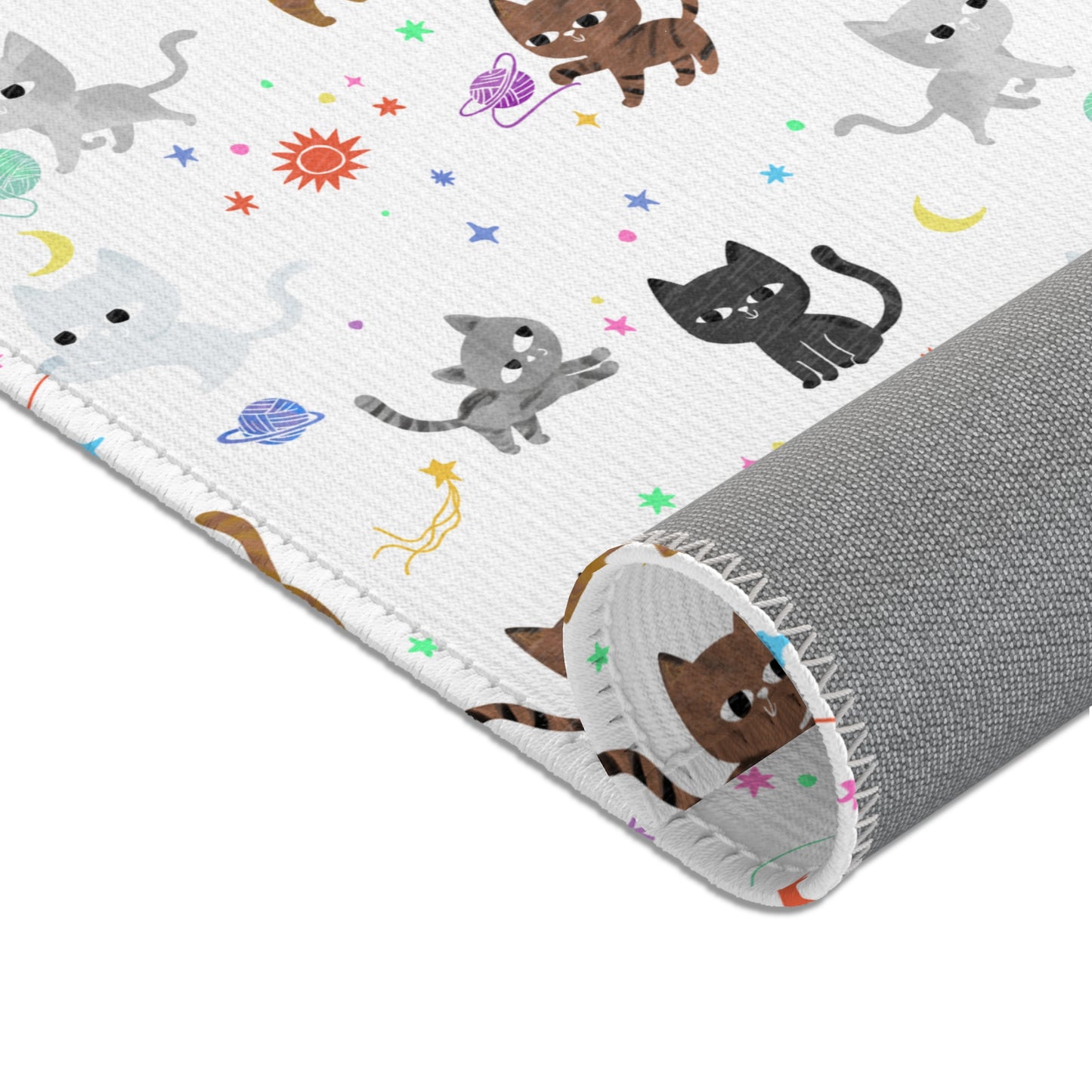 Space Kitties Area Rug