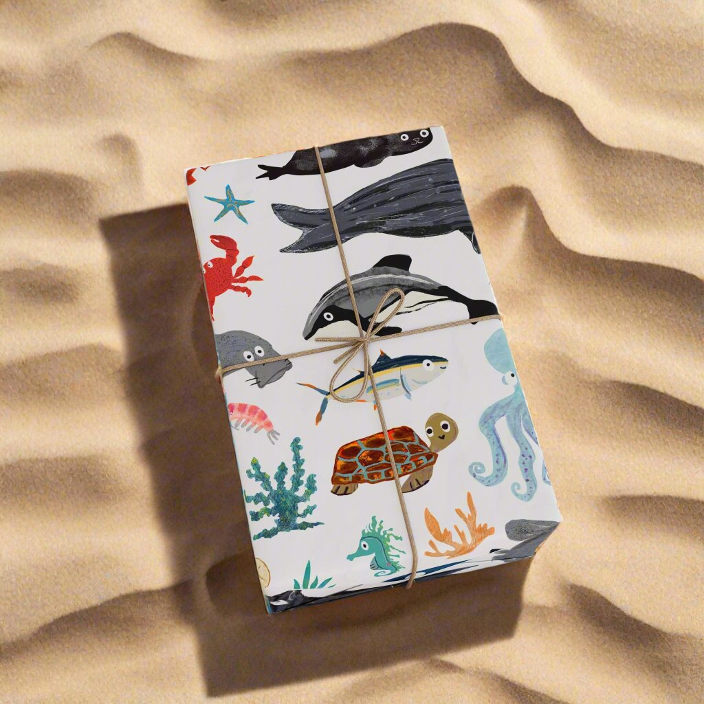 Sea Change: Ocean Animals Gift Wrap