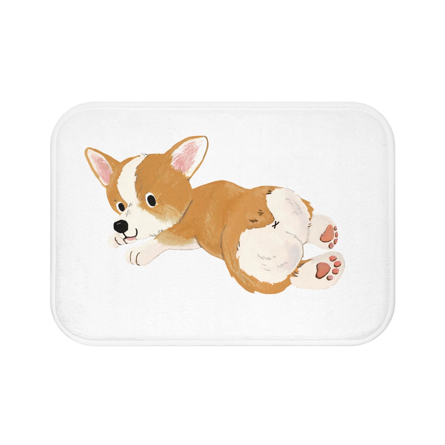 Corgi Peach Butt Bath Mat