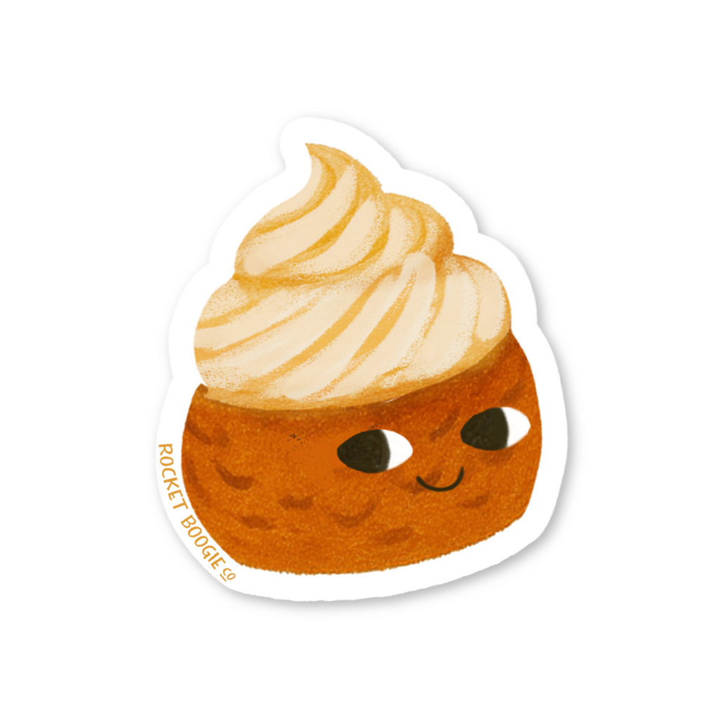 Profiteroles French Pastry (Cream Puff) Sticker