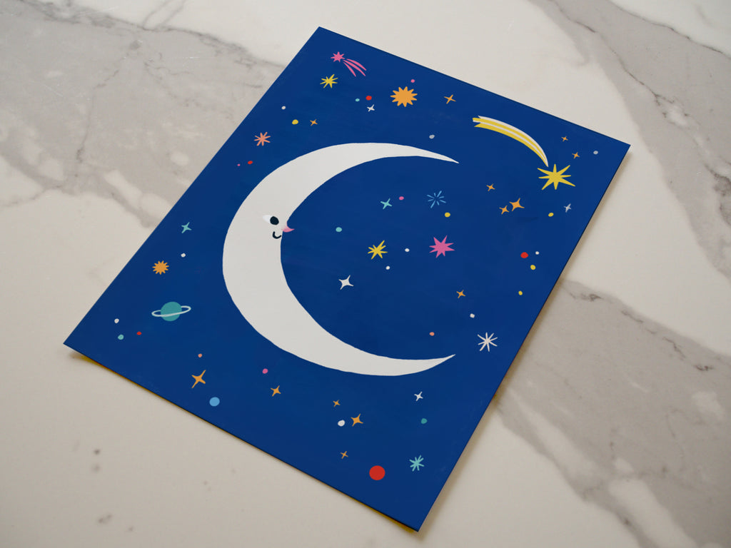 Happy Moon Print