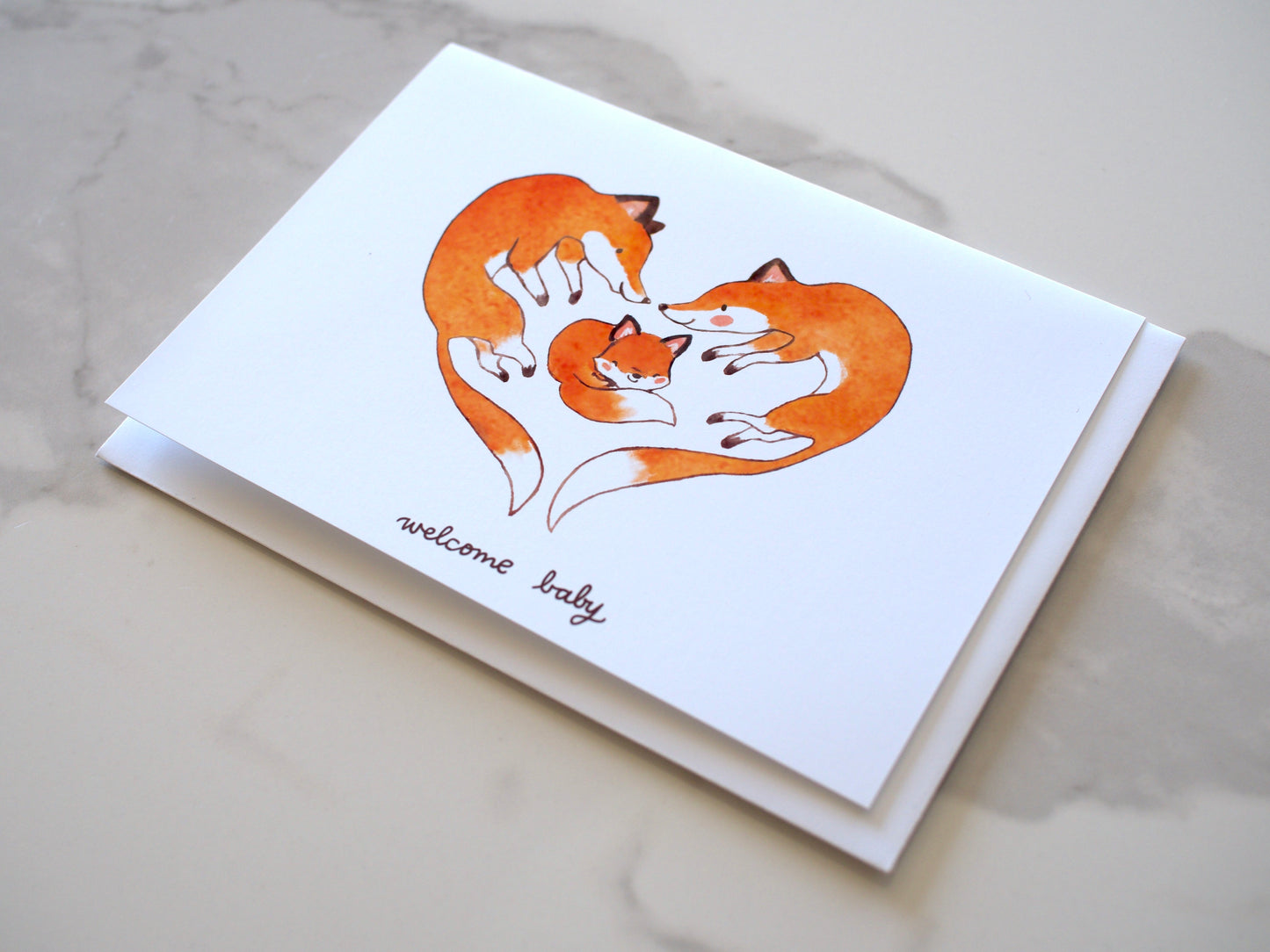 Fox Welcome Baby Card