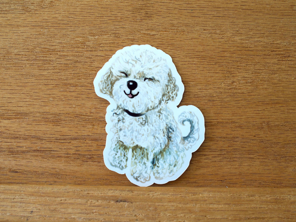 Happy Poodle Sticker