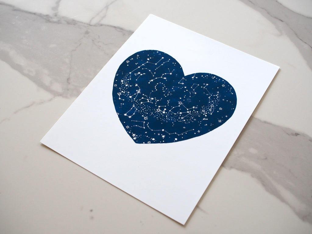 Constellation Heart Print