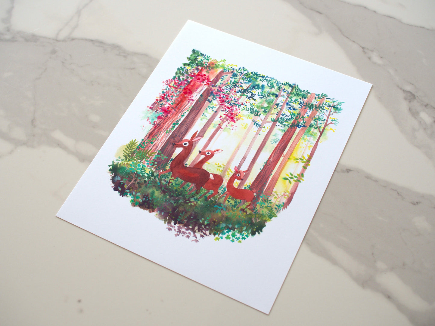 Deer Forest Print