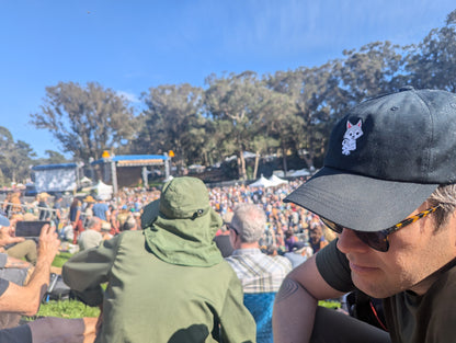 Grey and White Klee Kai Cross Dad Hat