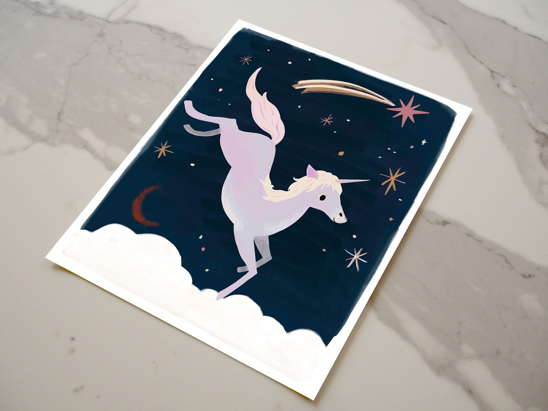 Unicorn in Space Print
