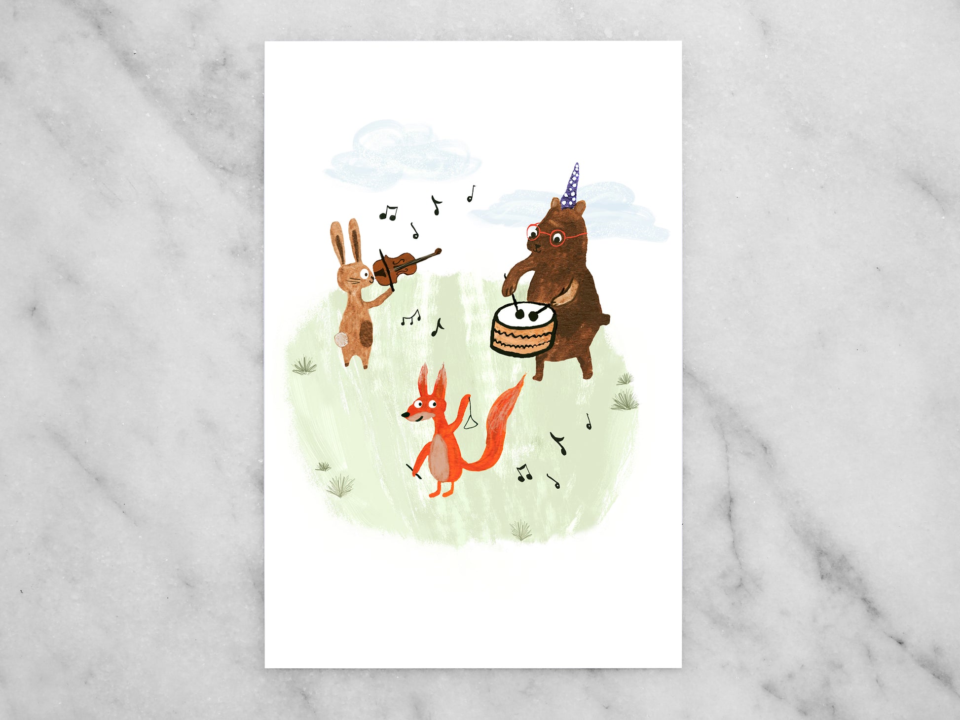 Animal Band Mini Print / Postcard