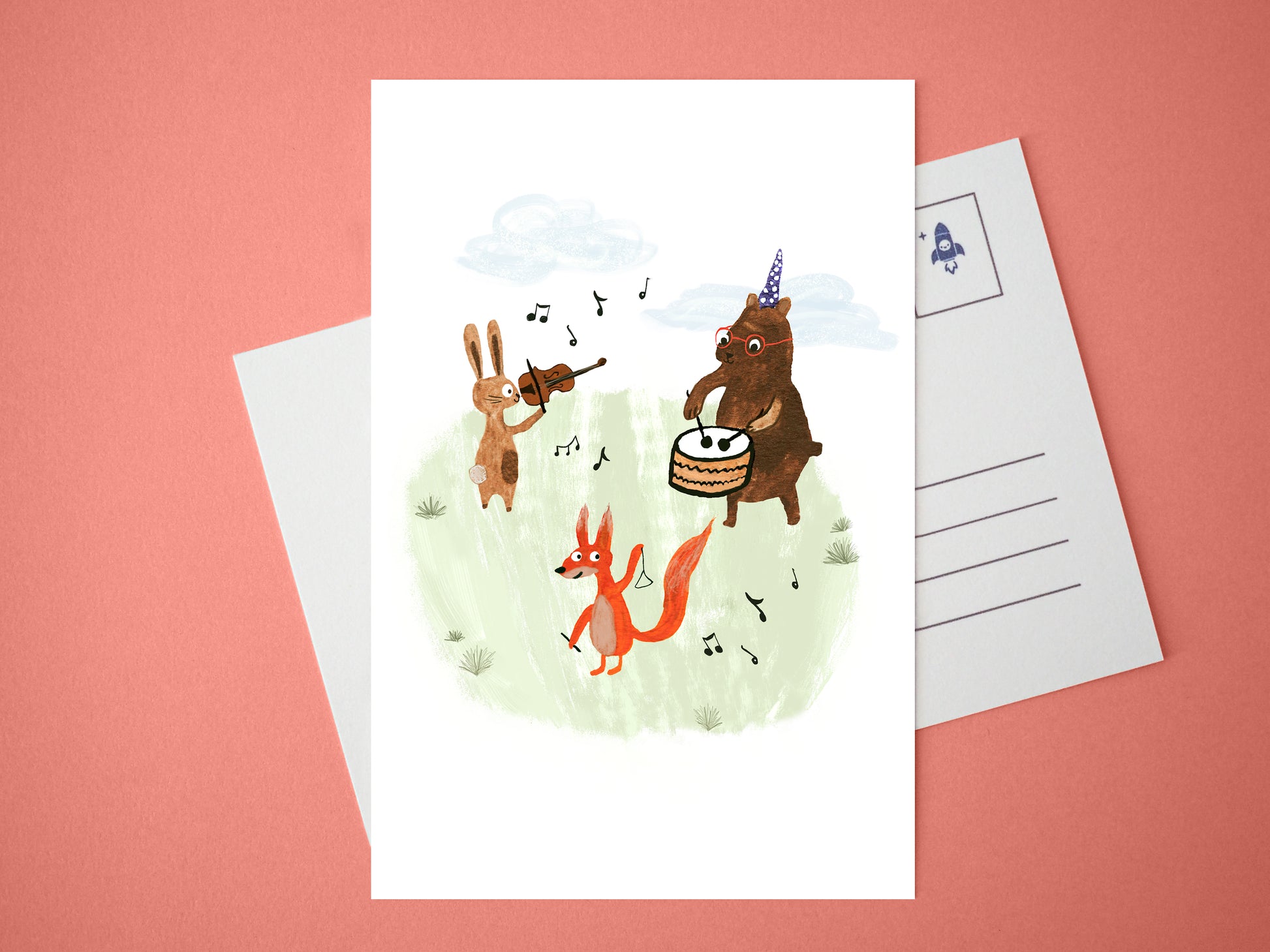 Animal Band Mini Print / Postcard