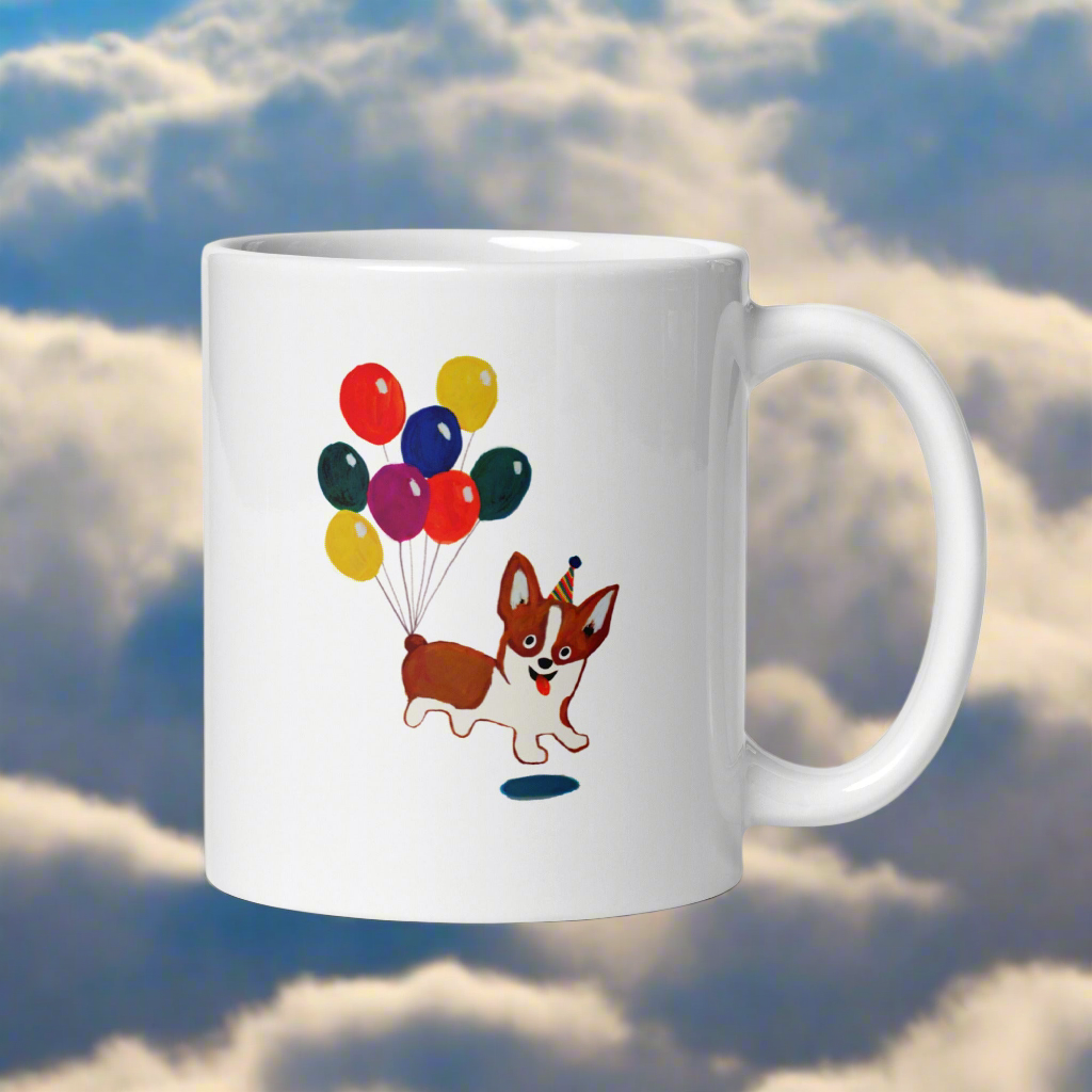 Corgi Balloon Mug