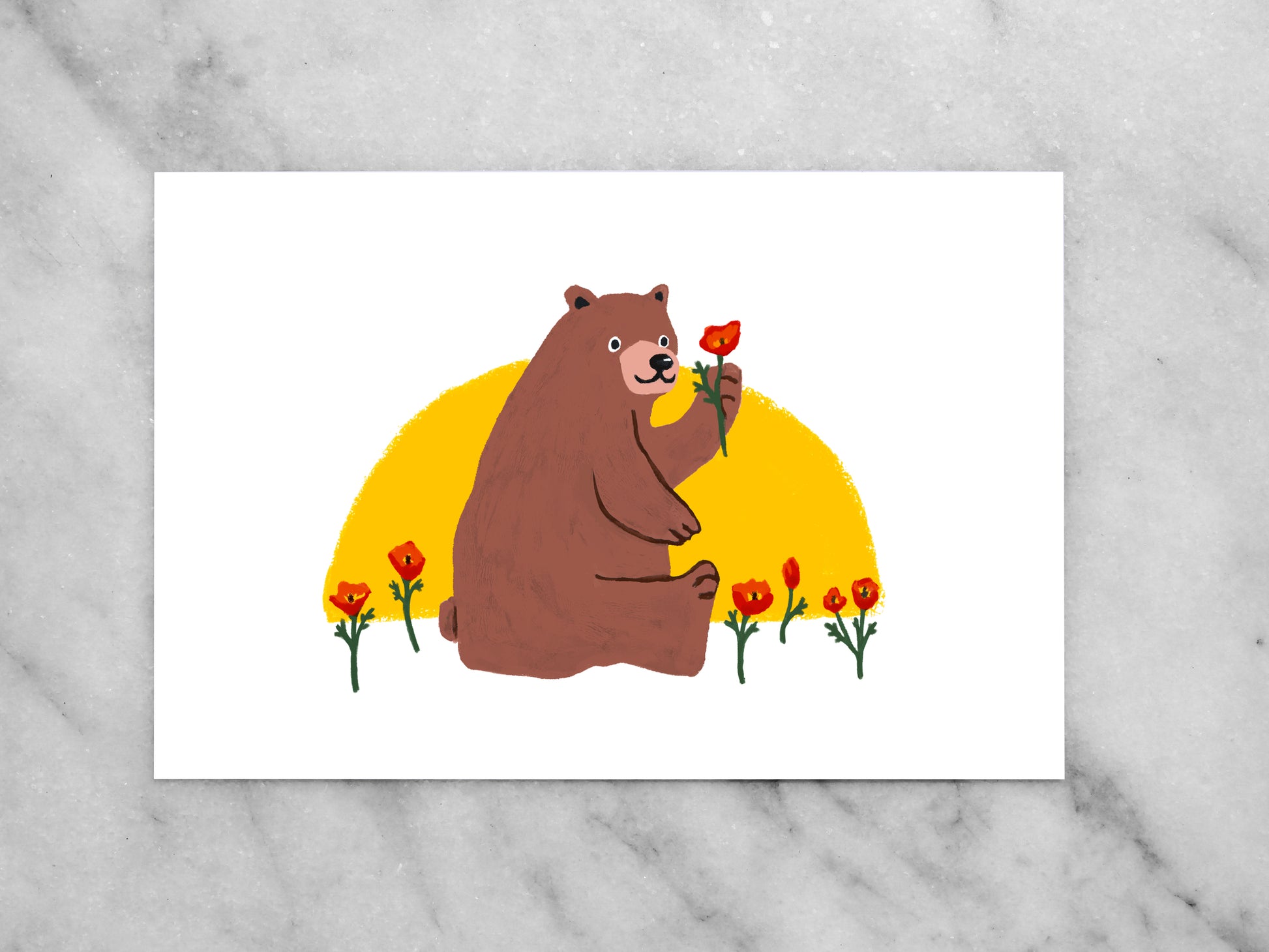 Cali Bear Mini Print / Postcard