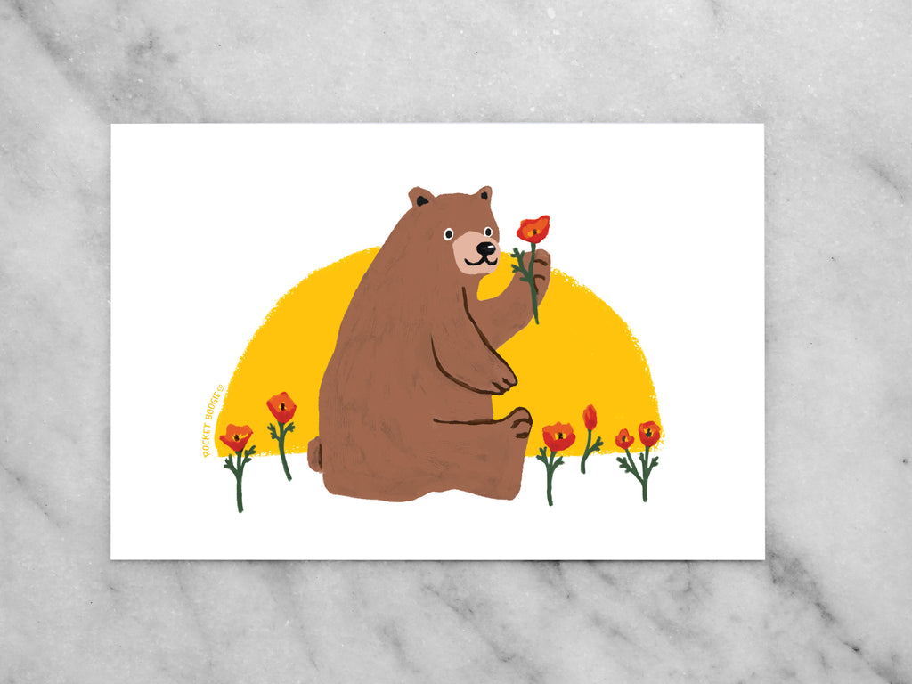 Cali Bear Mini Print / Postcard