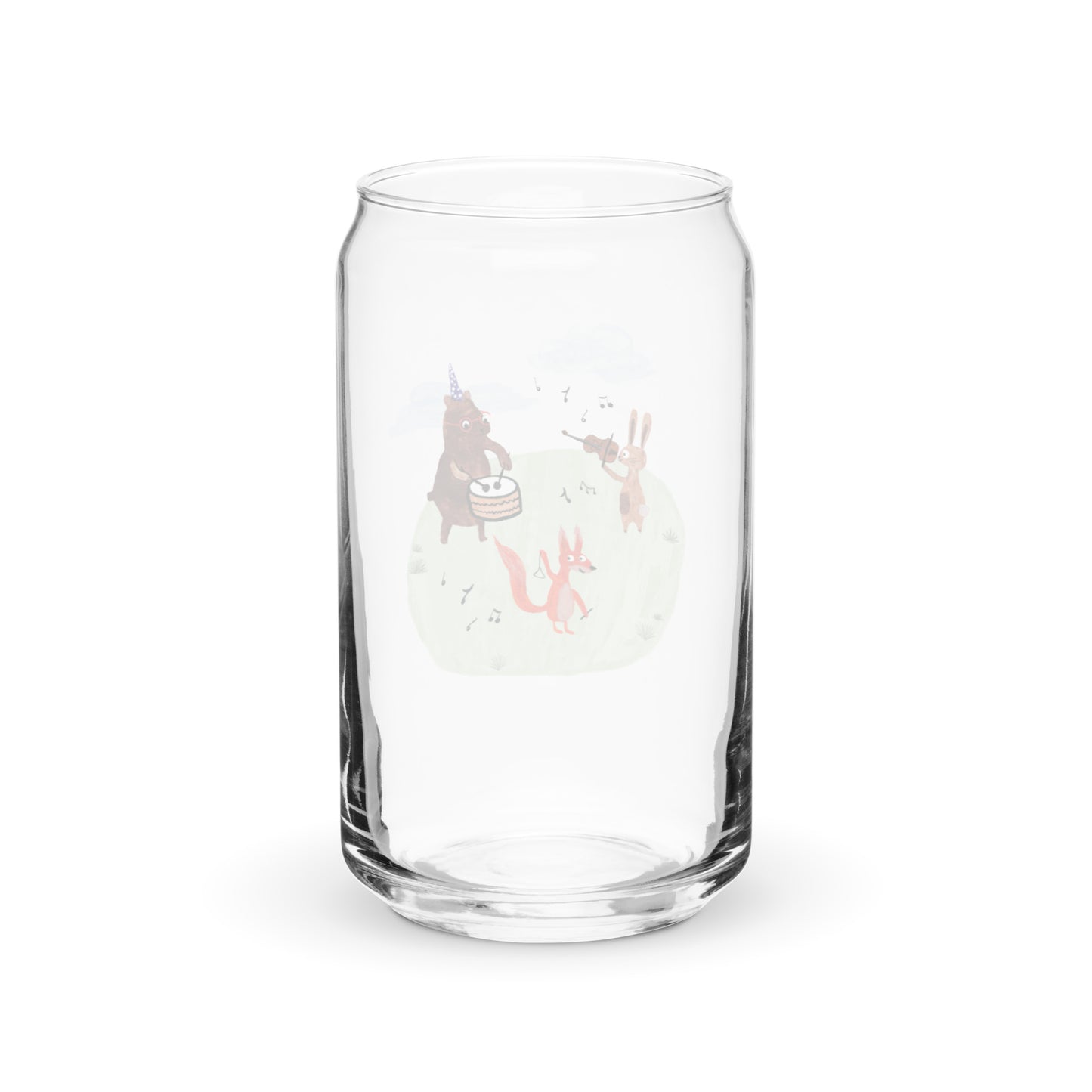 Animal Band Party Can Glass