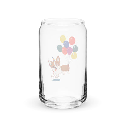 Corgi Balloon Can Glass