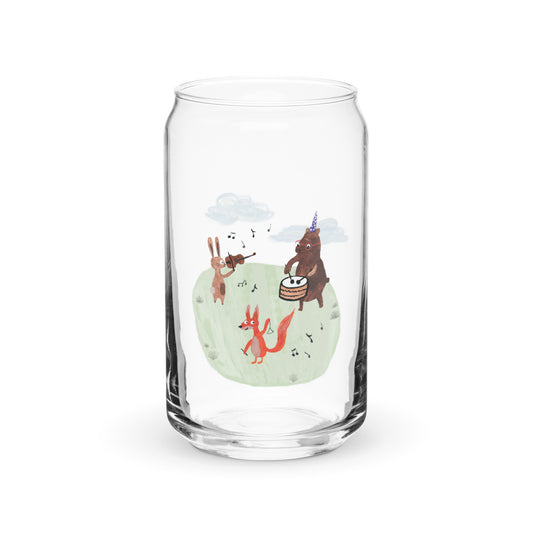 Animal Band Party Can Glass