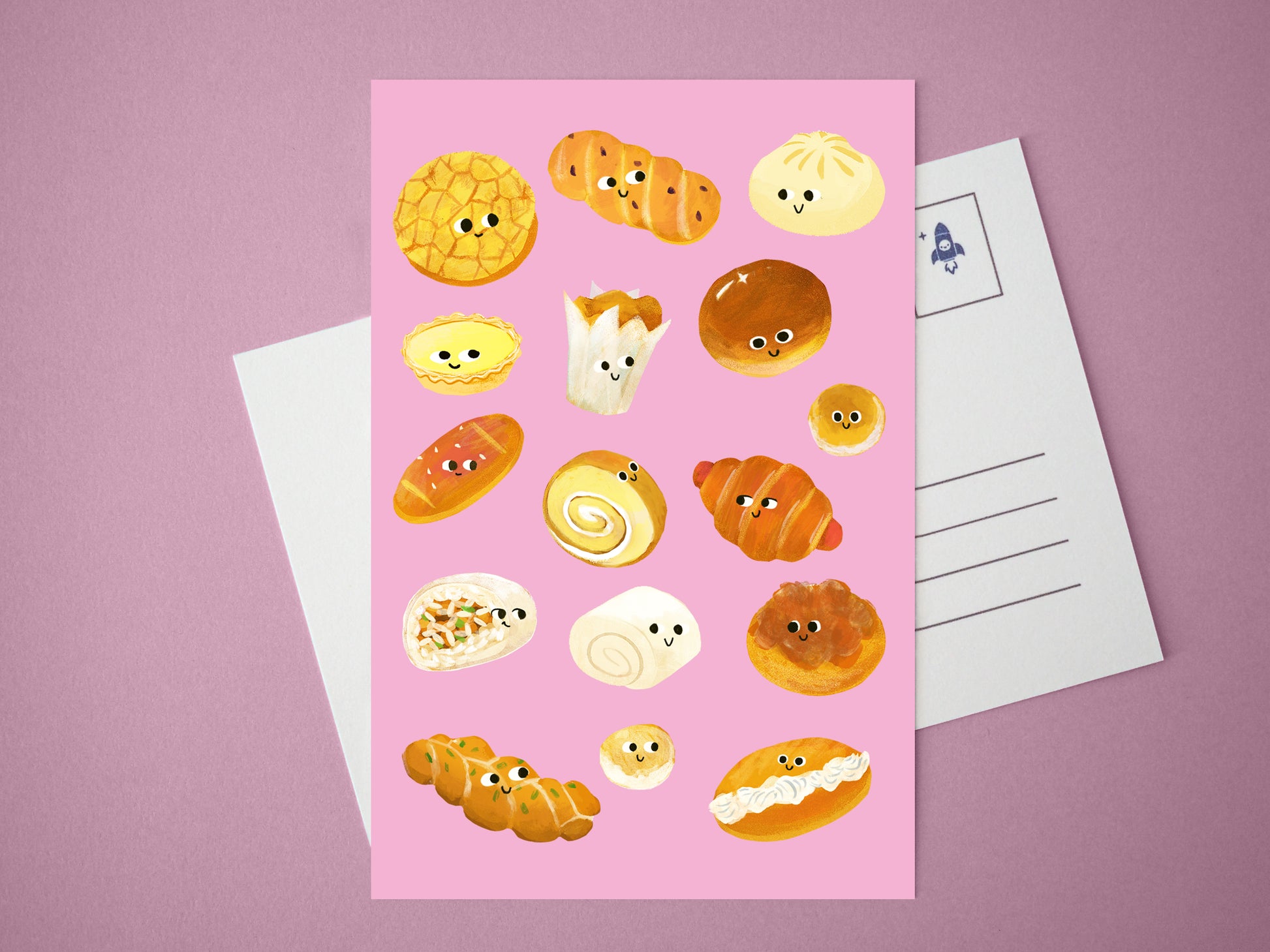 Chinese Baked Goods Mini Print / Postcard