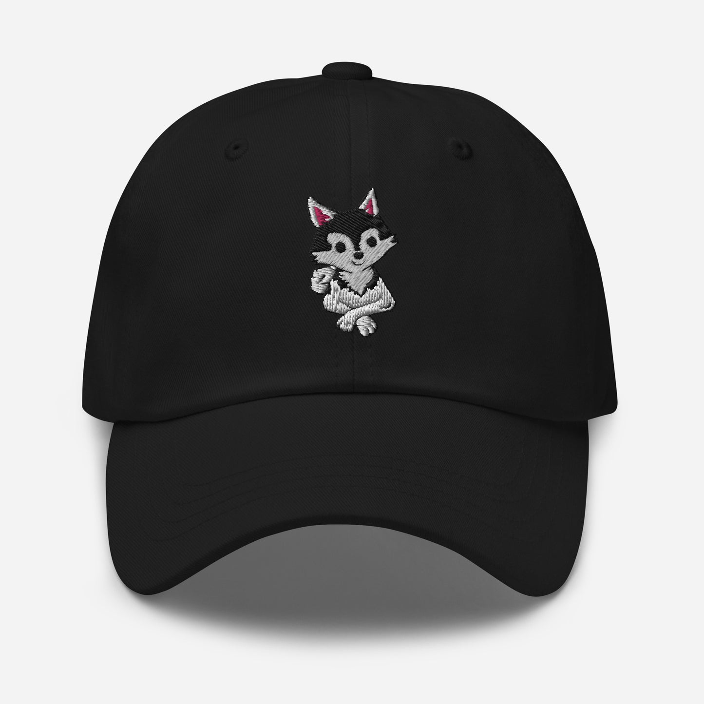 Black and White Klee Kai Cross Dad Hat