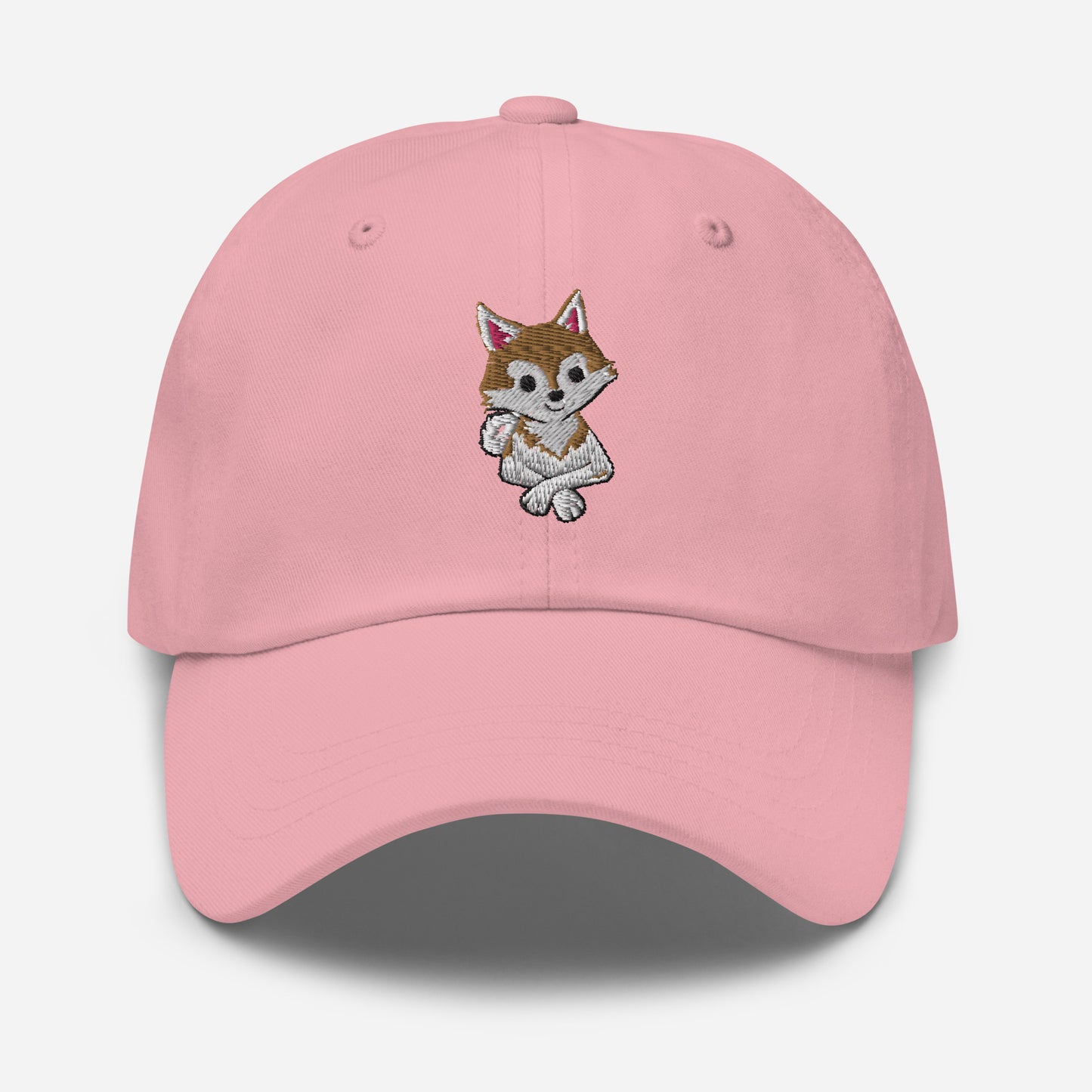 Red and White Klee Kai Cross Dad Hat