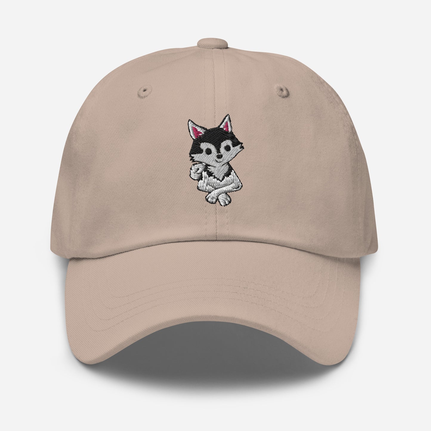 Black and White Klee Kai Cross Dad Hat