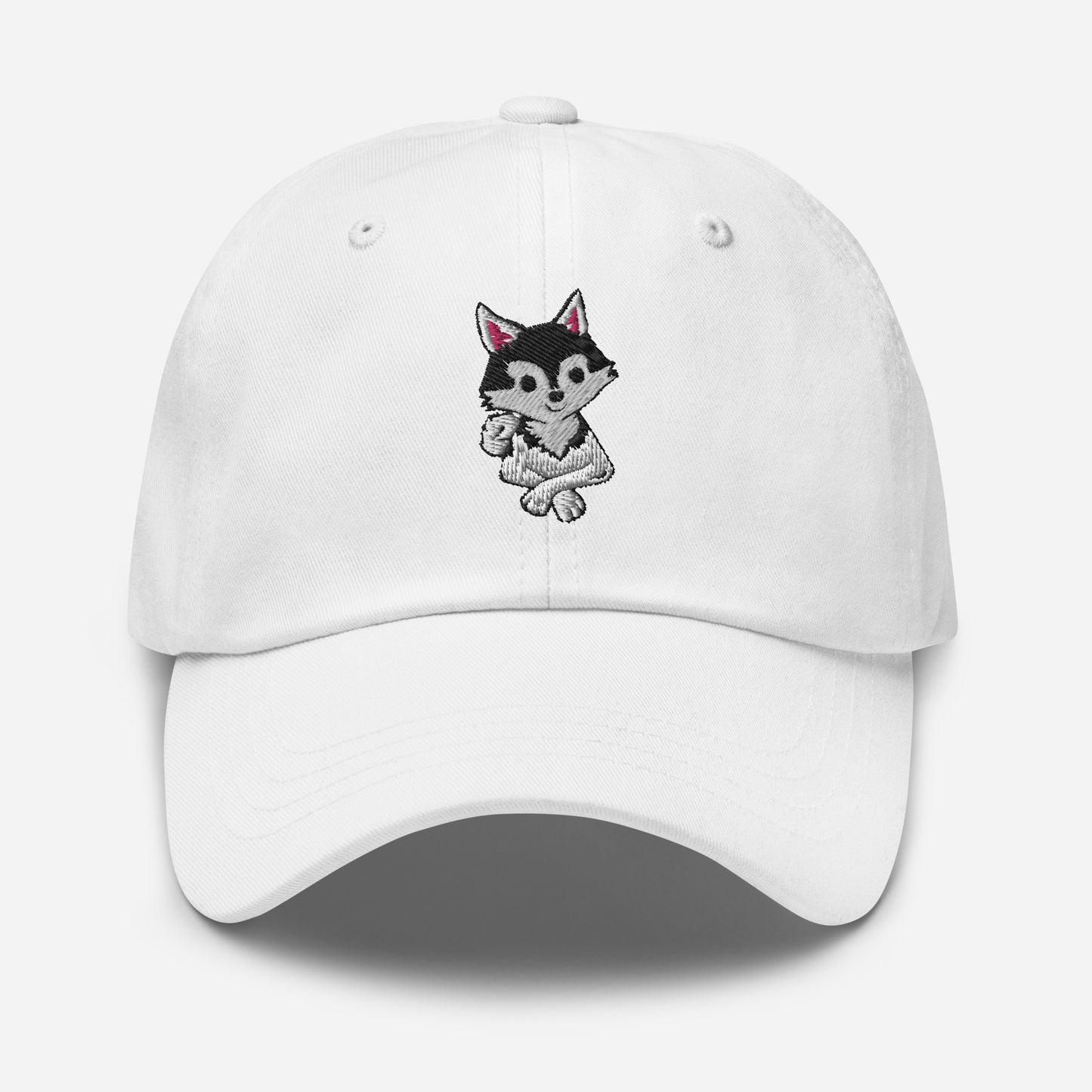 Black and White Klee Kai Cross Dad Hat