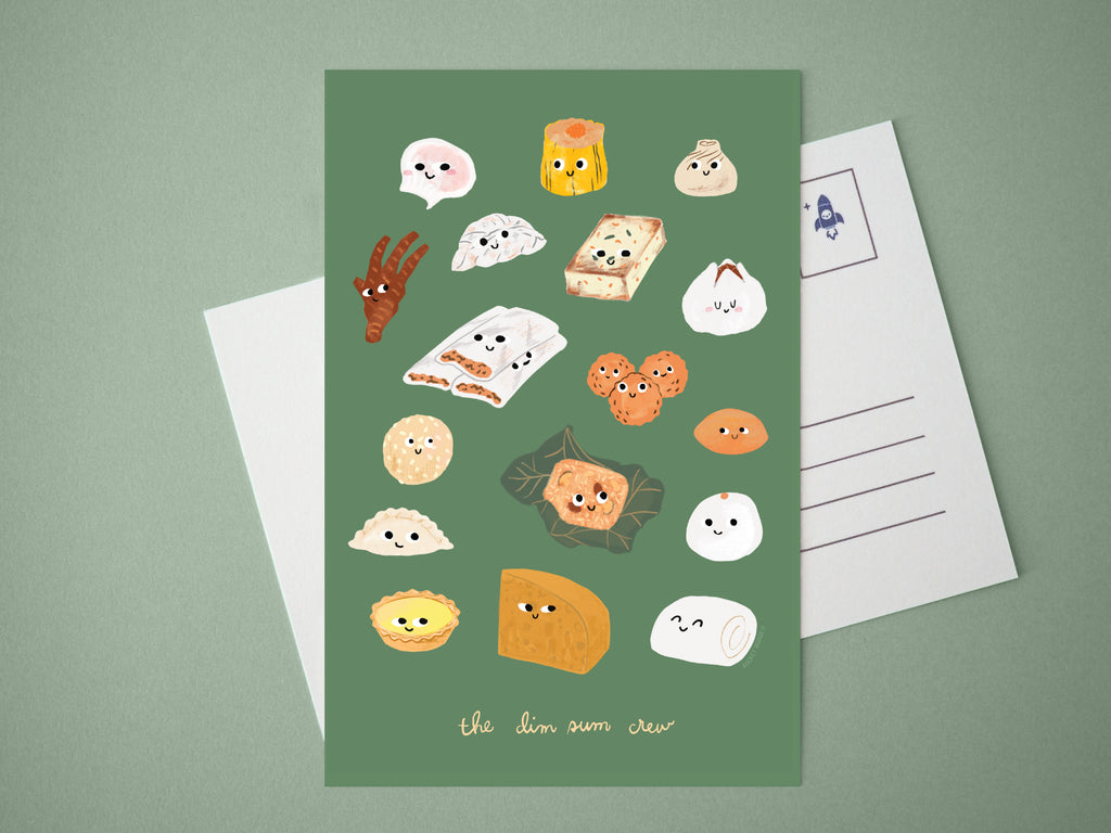 Dim Sum Crew Mini Print / Postcard