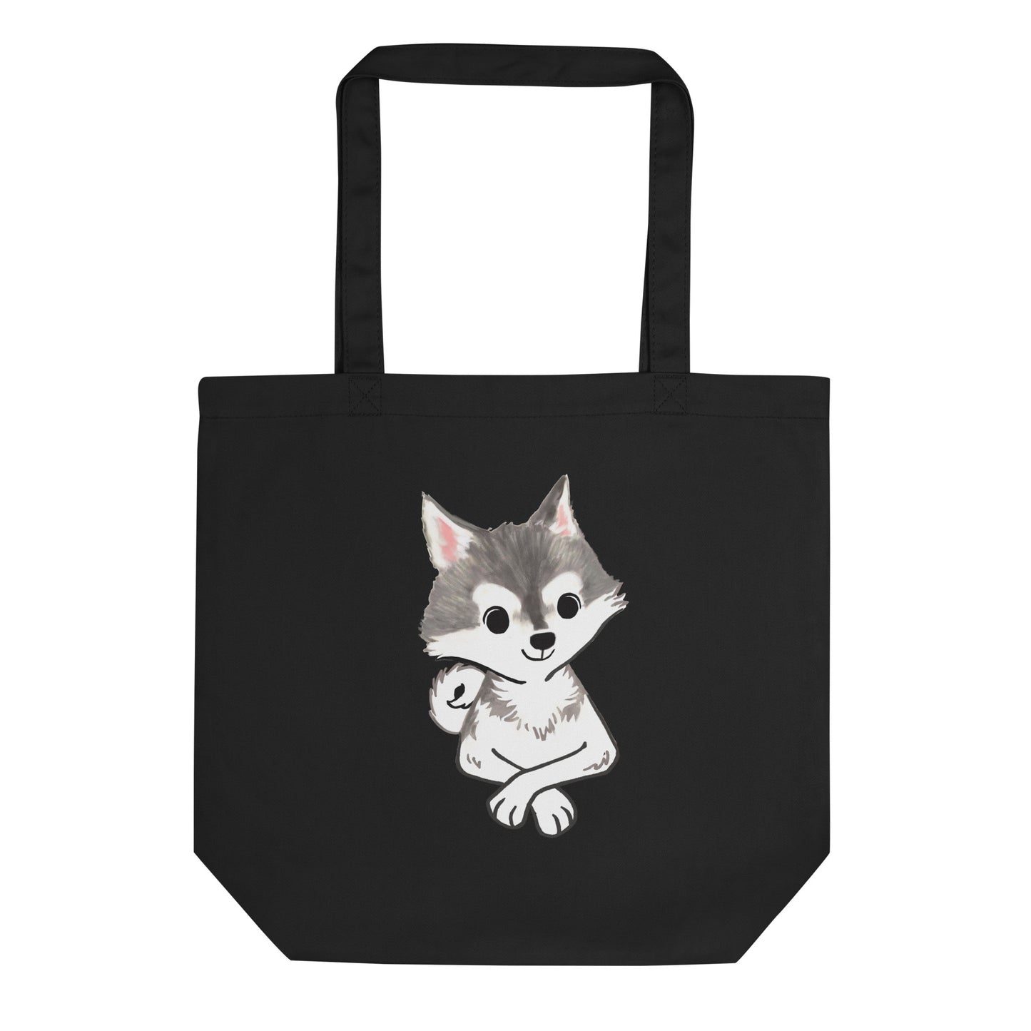 Grey and White Klee Kai Cross Eco Tote Bag