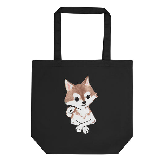 Red and White Klee Kai Cross Eco Tote Bag