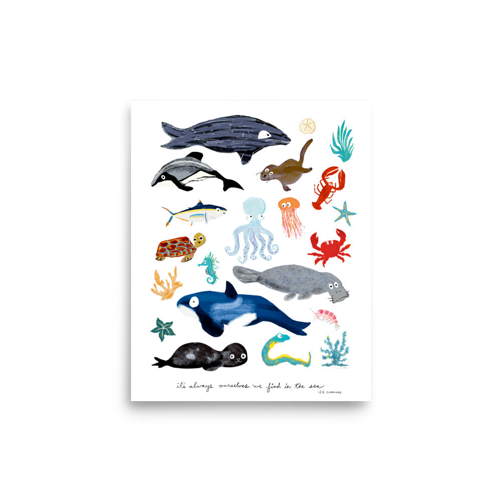 Sea Change: Ocean Animals Print