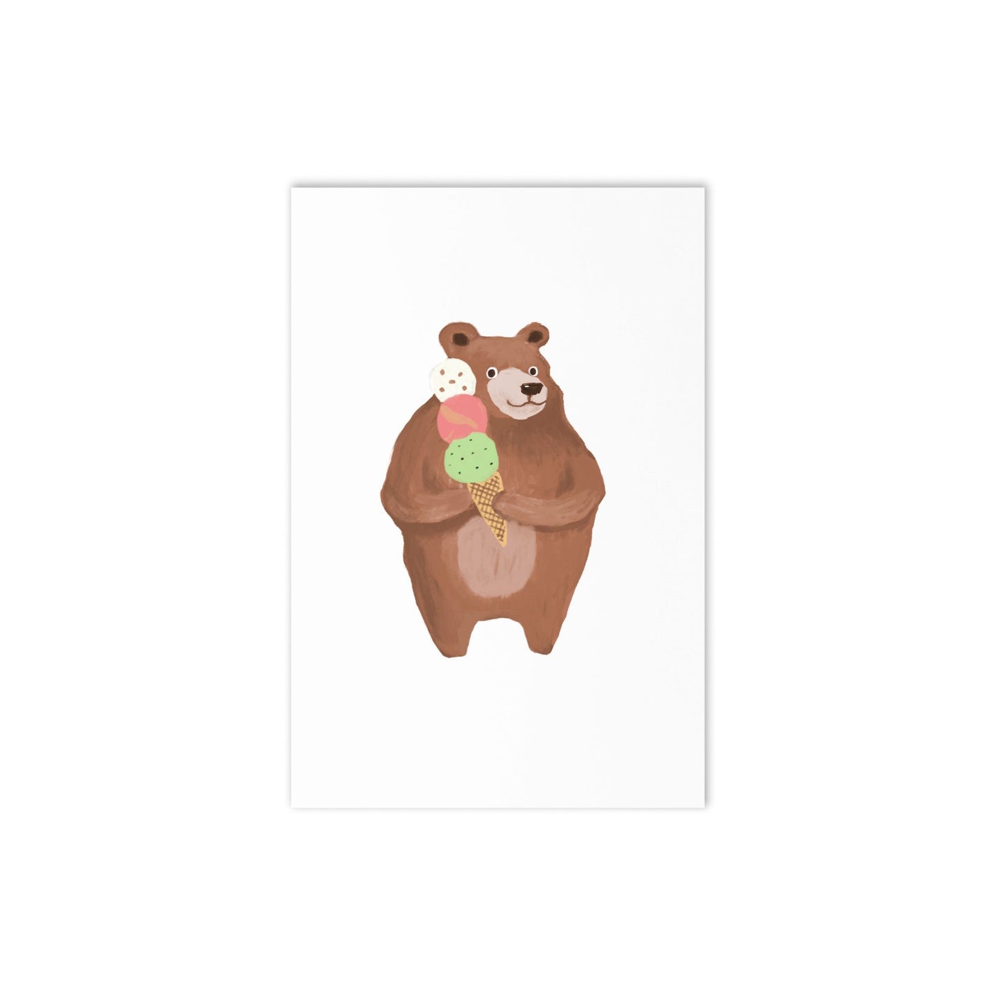 Ice Cream Bear Card