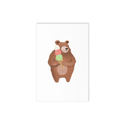 Ice Cream Bear Card