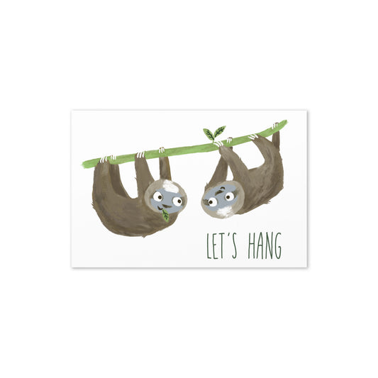 Sloth "Let's Hang" Card