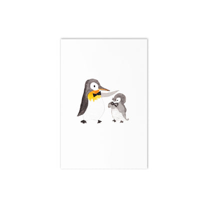 Penguin Father and Child Card