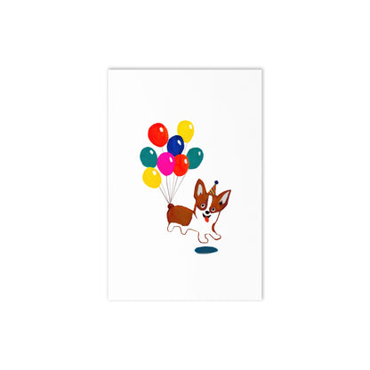 Corgi Balloon Card