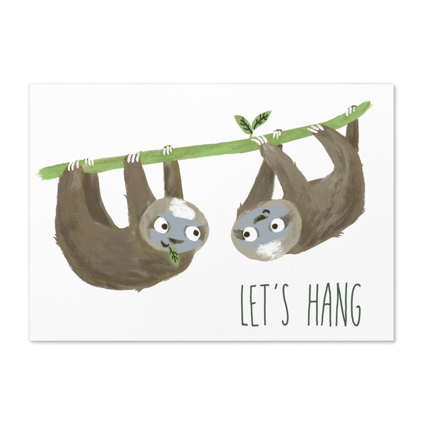 Sloth "Let's Hang" Card