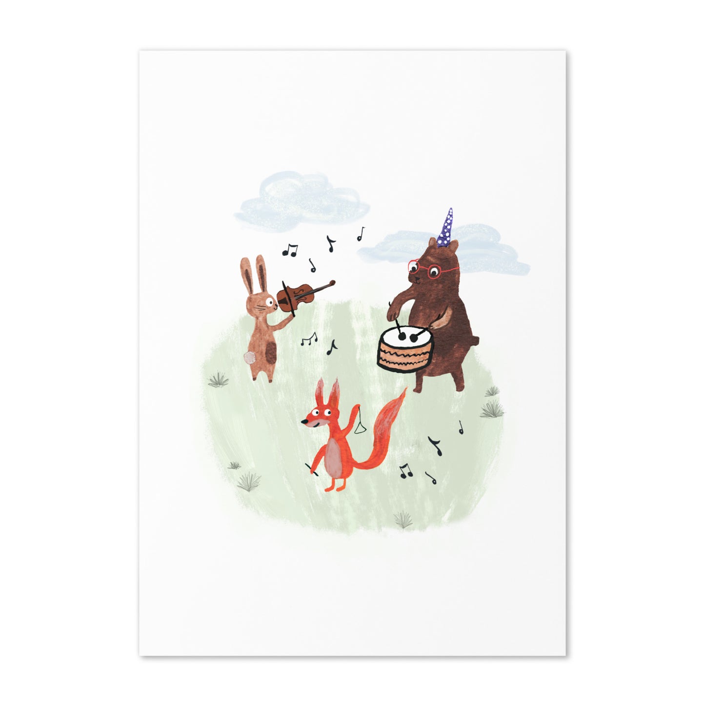 Animal Band Party Card