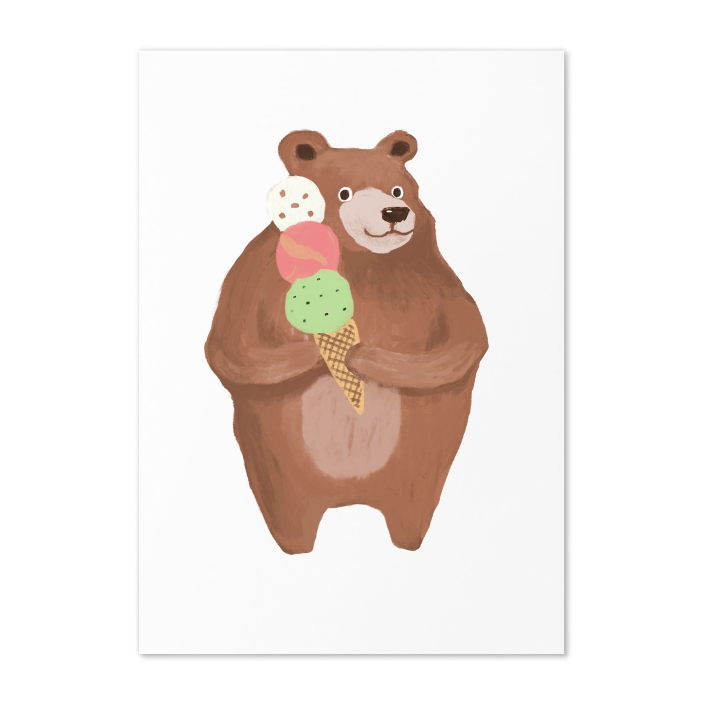 Ice Cream Bear Card