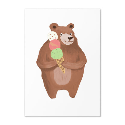 Ice Cream Bear Card